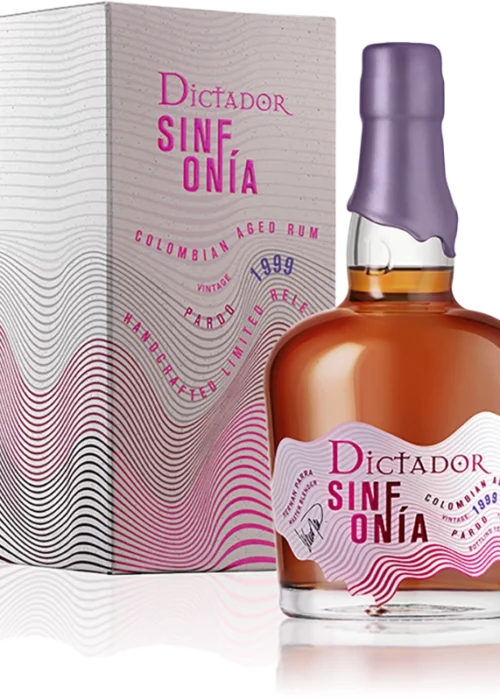 Butelka Dictador Sinfonia Pardo 1999 0,7L – kolumbijski rum premium starzony, o aromacie dębu, karmelu i wanilii, z pikantnym finiszem