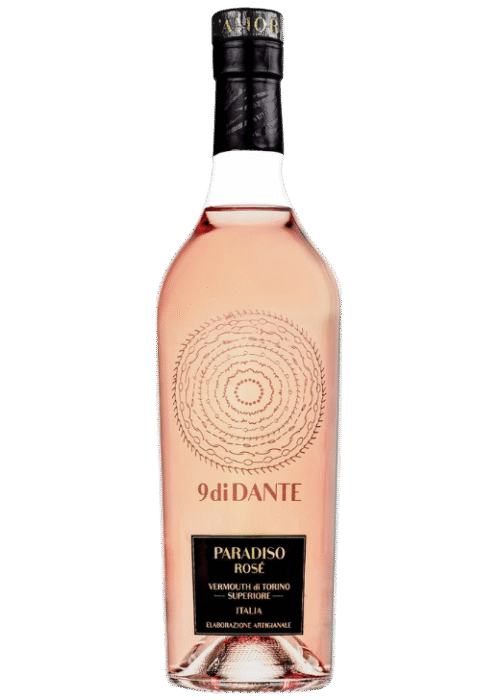 Butelka 9Didante Paradiso Vermuth Rosé 0,75L 18% – aromatyczny, różowy vermut o wyrazistym owocowym charakterze.
