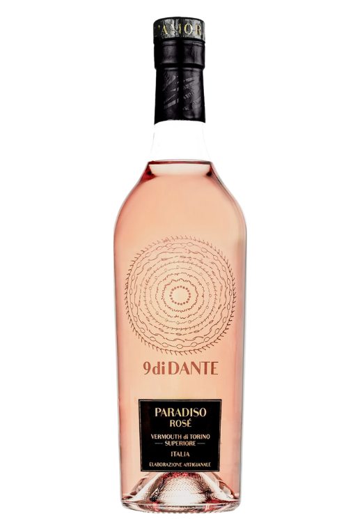 Butelka 9Didante Paradiso Vermuth Rosé 0,75L 18% – aromatyczny, różowy vermut o wyrazistym owocowym charakterze.