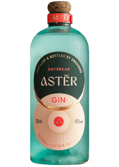 Butelka Aster Gin Daybreak 0,7L – gin o subtelnym, zrównoważonym smaku z leśnym i ziołowym finiszem