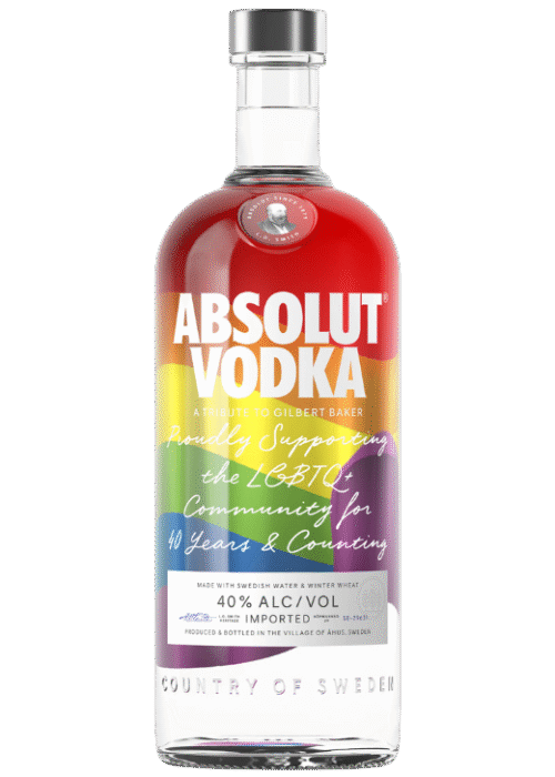 Butelka Absolut Wódka Rainbow Pride Edition 40% 0,7L – szwedzka wódka premium w limitowanej edycji z tęczową etykietą