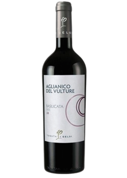 Butelka Aglianico Del Vulture DOC Castello Tenuta I Gelsi 0,75L – włoskie czerwone wino z regionu Basilicata