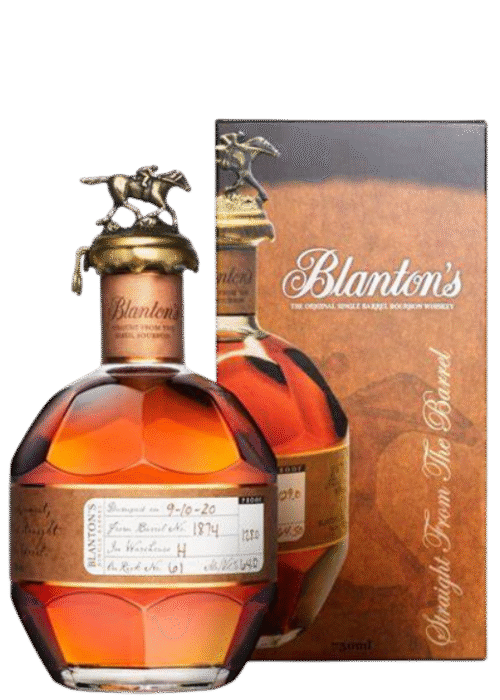 Butelka Blanton’s Straight From The Barrel 0,7L 46,5% – amerykański bourbon o bogatym, intensywnym i pełnym aromacie oraz delikatnym, gładkim i łagodnym smaku z korzennym, ostrym i pikantnym finiszem