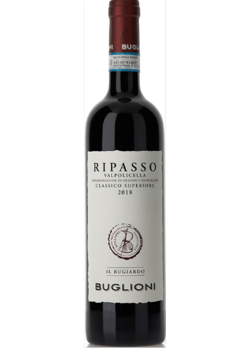 Butelka Buglioni Il Bugiardo Valpolicella Ripasso – intensywne czerwone wino z regionu Valpolicella, edycja Ripasso