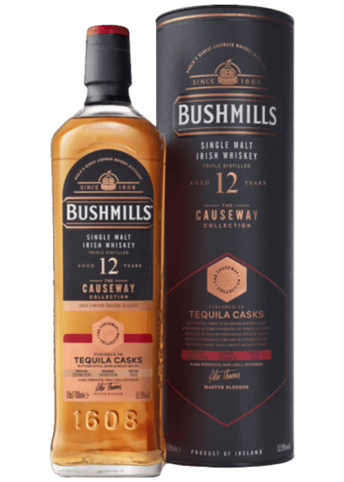 Bushmills Tequila Cask 12Yo 52,8% 0,7L – wyjątkowa irlandzka whisky single malt dojrzewająca w beczkach po tequili, łącząca agawowe i torfowe nuty