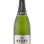 Butelka Cava Maset Brut 0,75L – hiszpańska cava z Penedes o cytrusowym, kwiatowym i owocowym aromacie, delikatnym, orzeźwiającym smaku i świeżym finiszu