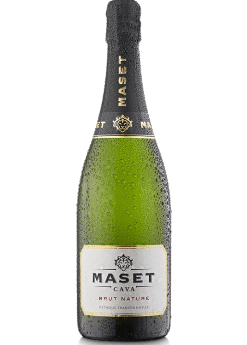 Butelka Cava Maset Brut 0,75L – hiszpańska cava z Penedes o cytrusowym, kwiatowym i owocowym aromacie, delikatnym, orzeźwiającym smaku i świeżym finiszu