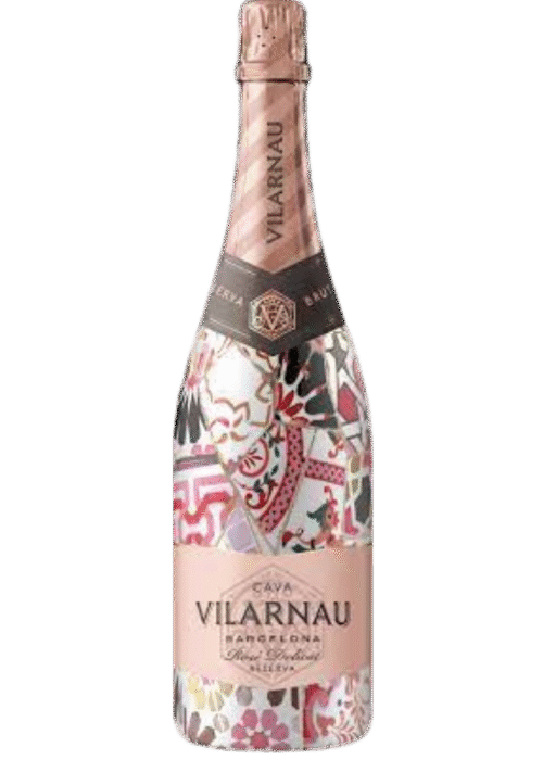 Butelka Cava Vilarnau Rosé Wytrawna 0,75L – hiszpańska różowa cava z Penedes o kwiatowo-owocowym aromacie, delikatnym, orzeźwiającym smaku i lekkim, wytrawnym finiszu