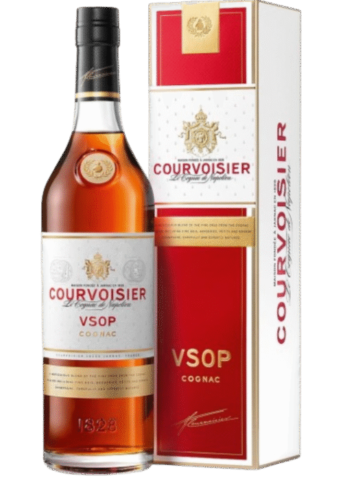Butelka Cognac Courvoisier VSOP 40% 700ml – francuski koniak z regionu Cognac o karmelowym, kwiatowym i owocowym aromacie, z delikatnym, gładkim i zrównoważonym smakiem oraz ciepłym, długim i złożonym finiszem.