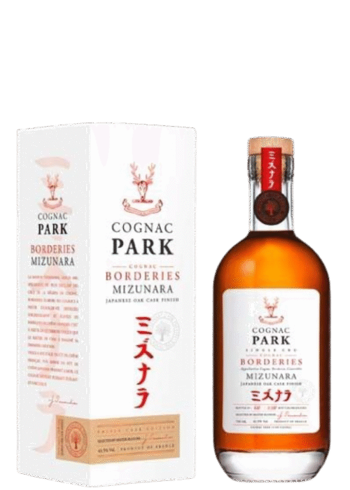 Butelka Cognac Park Mizunara 5YO 43,5% 700ml w pudełku – francuski koniak leżakowany w beczkach z japońskiego dębu mizunara, o dębowym, ziołowym i owocowym aromacie, bogatym, gładkim smaku oraz ciepłym, długim i wyrazistym finiszu.