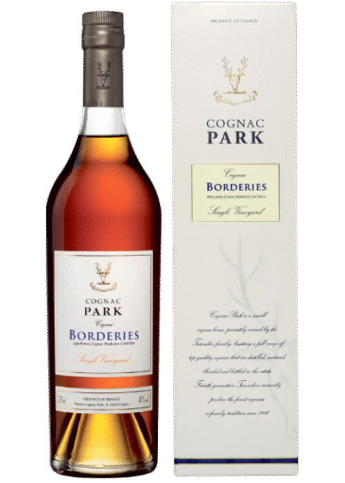 Butelka Cognac Park Borderies Single Vineyard 40% 700ml – wyjątkowy francuski koniak z regionu Borderies, o dębowym, kwiatowym i owocowym aromacie, delikatnym, gładkim i pełnym smaku oraz ciepłym, długim i lekko ostrym finiszu.