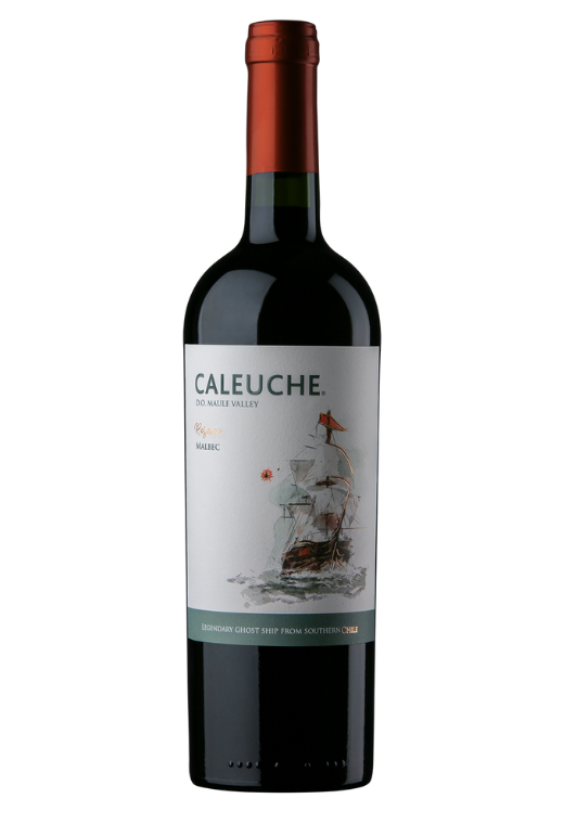 Butelka Caleuche Reserve Malbec 0,75L – wyraziste wino z Chile o korzennym i owocowym charakterze, z nutami czarnych jagód i dębu.