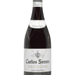 Butelka Carlos Serres Gran Reserva DOC Rioja 0,75L – hiszpańskie czerwone wino z regionu Rioja, o korzennym i owocowym charakterze, z nutami czarnych jagód i dębu.