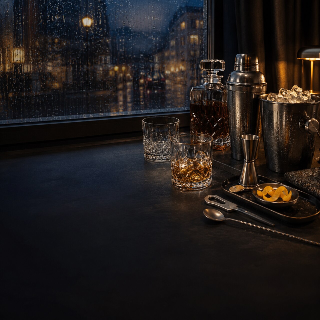 Akcesoria do drinków i whisky na deszczowe dni