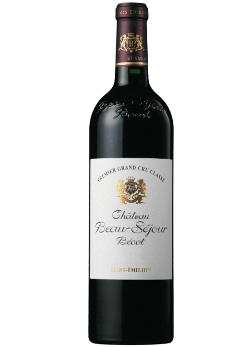 Butelka Château Beau-Sejour Becot Bordeaux 0,75L – francuskie czerwone wino z Bordeaux o owocowym i korzennym charakterze, z nutami czarnych jagód.