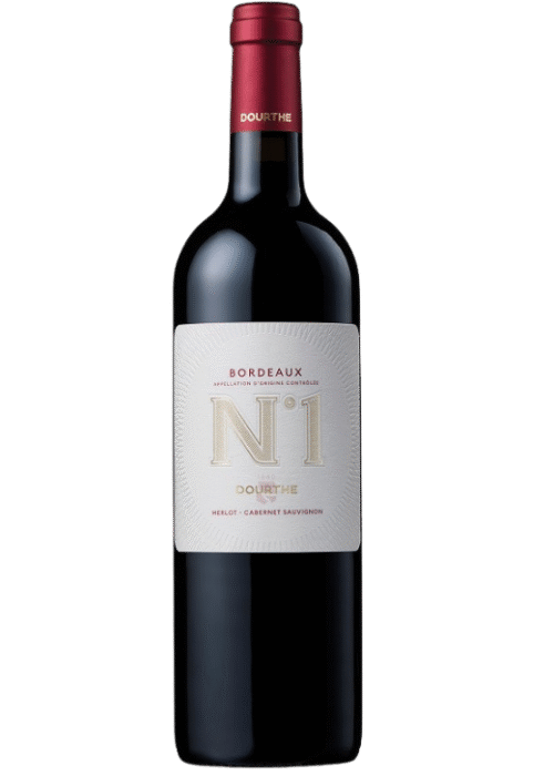 Butelka Dourthe N1 Rouge 0,75L – francuskie czerwone wino z regionu Bordeaux, o aromatach czerwonych owoców, korzennym i ziołowym charakterze.
