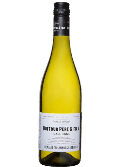 Butelka Duffour Pere & Fils Colombrad-Gros Manseng-Uni Blanc Côtes De Gascogne AOP 0,75L – francuskie białe wino z regionu Gascogne o kwiatowym, owocowym i ziołowym charakterze.