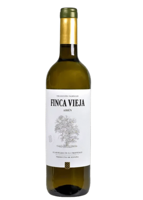 Butelka Finca Vieja Airén 0,75L – hiszpańskie białe wino z regionu Castilla-La Mancha o cytrusowym, kwiatowym i owocowym charakterze.