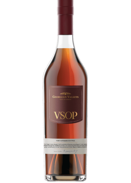 Butelka Georgian Valleys Brandy VSOP 40% 0,7L – gruzińska brandy z regionu Georgian o korzennym i ziołowym aromacie oraz bogatym, intensywnym i pełnym smaku