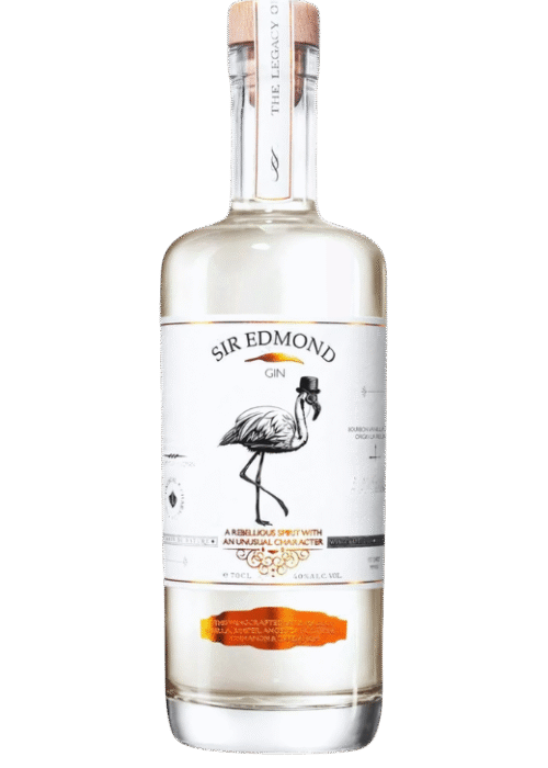 Butelka Gin Sir Edmond Bourbon Vanilla Infused 40% 0,7L – holenderski gin o karmelowym, waniliowym i ziołowym aromacie, z delikatnym, słodkim i waniliowym smakiem.