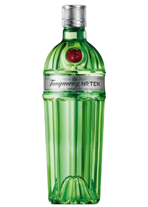 Butelka Gin Tanqueray No. Ten 47,3% 0,7L – intensywny, cytrusowo-korzenny angielski gin z gorzkim, ziołowym smakiem i długim, ostrym finiszem.
