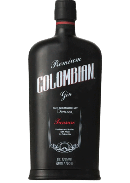 Butelka Gin Treasure by Dictador 43% 0,7L – szkocki gin z kolumbijskim charakterem o cytrusowo-korzennym aromacie i owocowym finiszu.