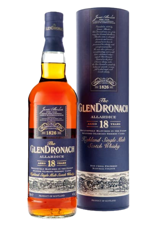 GlenDronach 18YO 46% 0.7L Tuba – luksusowa whisky sherry cask z Highland