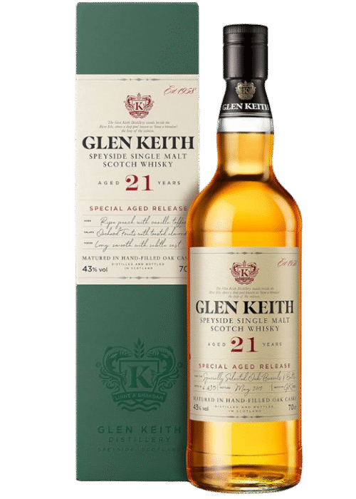 Glen Keith 21YO 43% 0.7L – luksusowa whisky single malt z Speyside