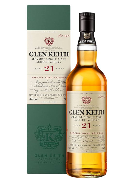 Glen Keith 21YO 43% 0.7L – luksusowa whisky single malt z Speyside