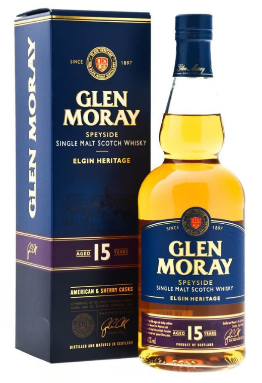 Glen Moray 15YO 40% 0.7L – bogata whisky single malt z Speyside