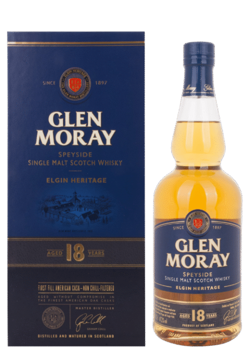 Glen Moray 18YO 47.2% 0.7L – luksusowa whisky single malt z Speyside
