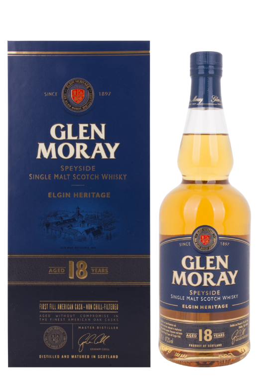 Glen Moray 18YO 47.2% 0.7L – luksusowa whisky single malt z Speyside