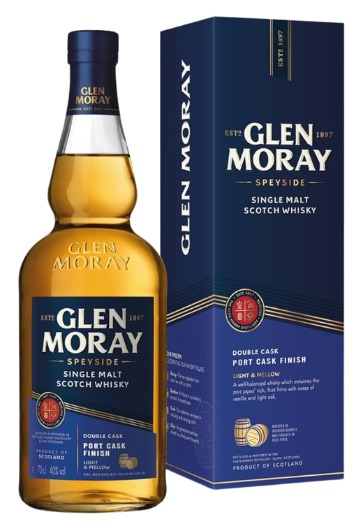 Glen Moray Port Cask 40% 0.7L – whisky dojrzewająca w beczkach po porto