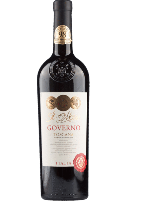 Butelka Governo Rosso Toscana IGT 0,75L – włoskie czerwone wino z regionu Toskana o korzennym, wiśniowym i owocowym charakterze.