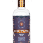 Butelka Heritage Gin Amber 57% 500ml – polski gin z Pomorza o intensywnym aromacie cytrusowym, korzennym i kwiatowym, z wyrazistym smakiem i średnim, korzennym finiszem.
