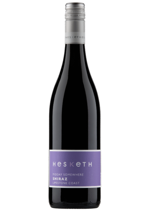 Butelka Hesket Shiraz Midday Somewhere 0,75L – wytrawne czerwone wino z Australii o jagodowym, korzennym i lekko dymnym charakterze.