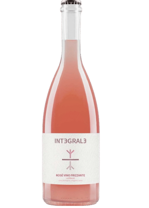 Butelka Int3Gral3 Rosé Frizzante Pet-Nat Non Filtrato Bio 0,75L – włoskie musujące wino różowe z Toskanii o kwiatowym, owocowym i słodkim charakterze.
