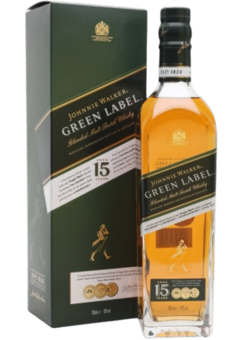 Johnnie Walker Green Label 0,7L 40% – Whisky Szkocka z Wyraźnymi Nutami Owocowymi i Torfowymi