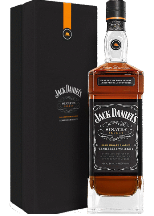 Butelka Jack Daniel’s Sinatra 45% 1L – amerykański bourbon o delikatnym, gładkim i łagodnym aromacie oraz bogatym, intensywnym smaku z drewnianym, leśnym i naturalnym finiszem