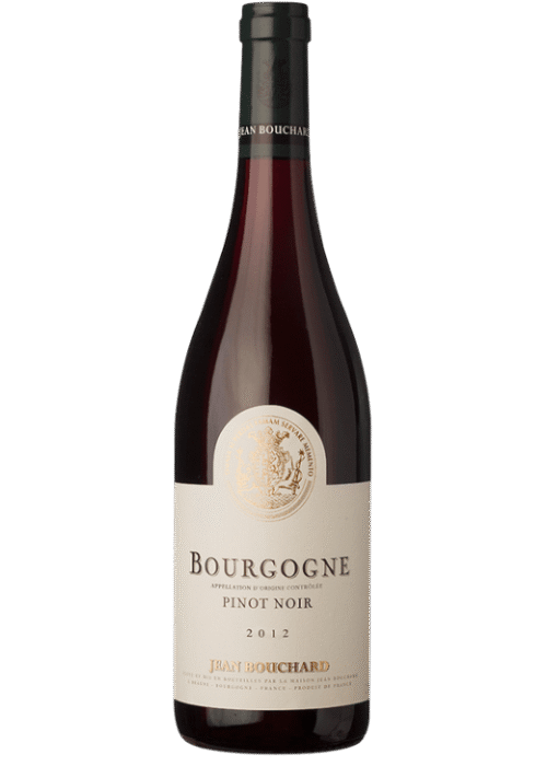 Butelka Jean Bouchard Bourgogne Pinot Noir 0,75L – wytrawne, pełne wino czerwone z Burgundii o korzennym, owocowym i ziemistym charakterze.