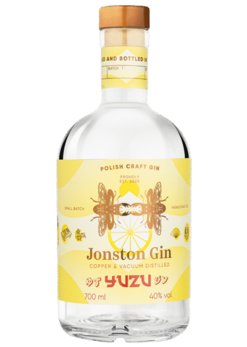 Butelka Jonston Yuzu Gin 40% 700ml – gin z Kyoto o cytrusowym, kwiatowym i ziołowym aromacie, z cytrusowo-ziołowym smakiem i średnim finiszem.