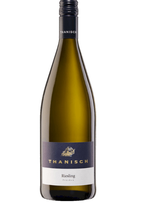 Butelka JT Thanisch Traditions Riesling 0,75L – niemieckie wino białe z regionu Mosela, o cytrusowo-mineralnym aromacie i wytrawnym smaku.