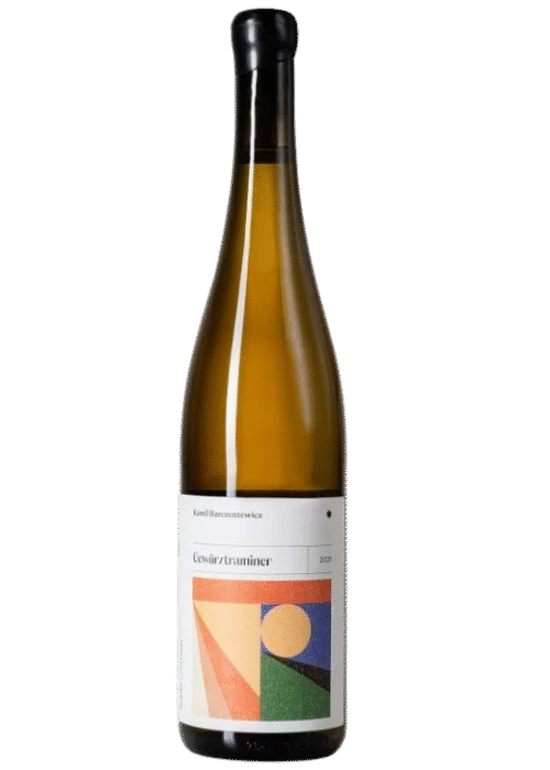 Butelka Kamil Barczentewicz Gewurztraminer 0,75L – wytrawne wino białe z Podkarpacia o korzennym, kwiatowym i owocowym charakterze.