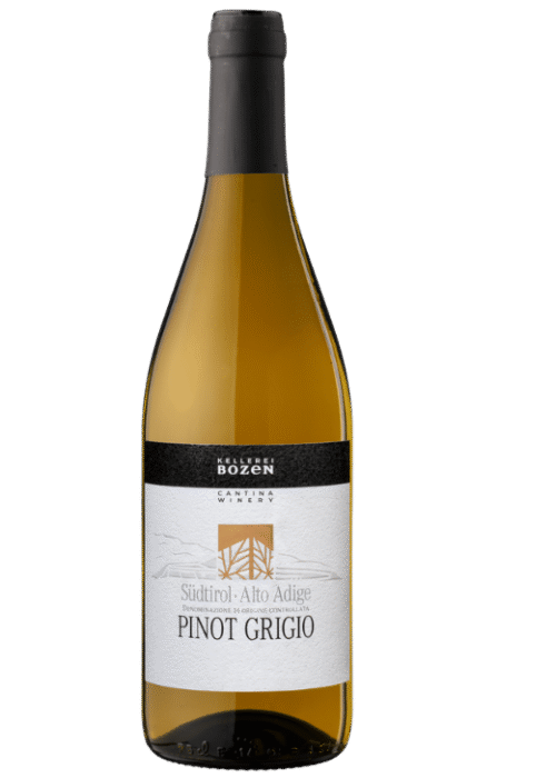 Butelka Kellerei Bozen Pinot Grigio 0,75L – wytrawne, cytrusowe wino białe z Alto Adige, pełne świeżości i owocowego aromatu.