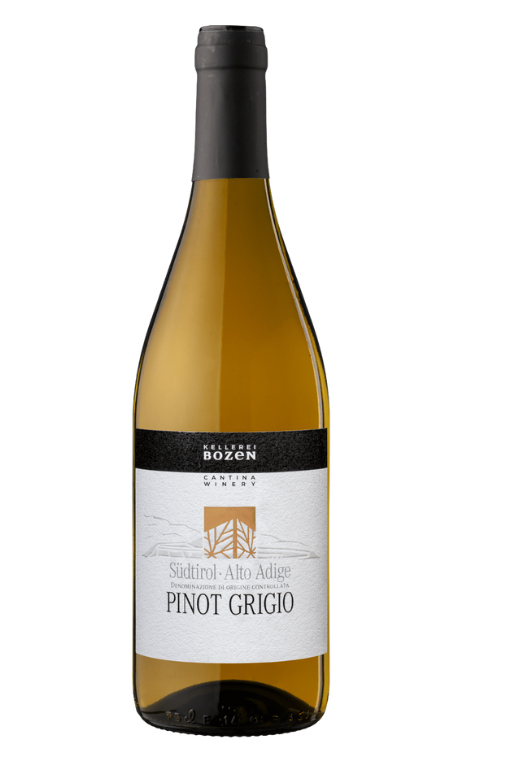 Butelka Kellerei Bozen Pinot Grigio 0,75L – wytrawne, cytrusowe wino białe z Alto Adige, pełne świeżości i owocowego aromatu.