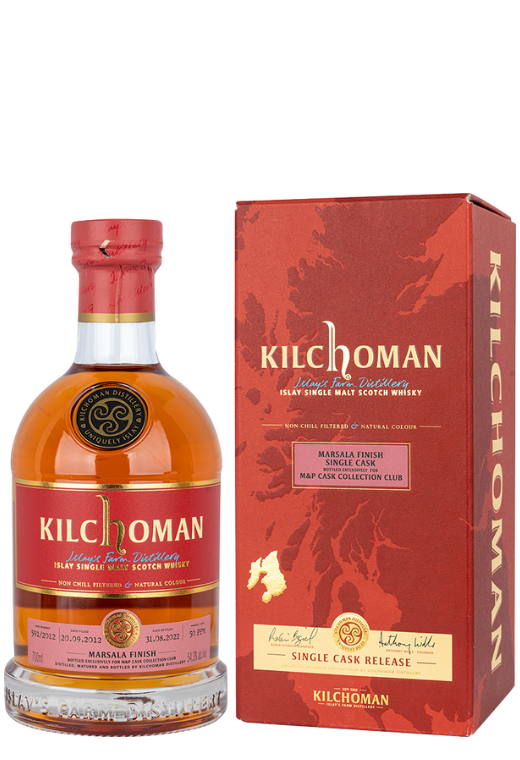 Kilchoman Marsala 591/2012 0,7L 54,3% – intensywna torfowa whisky z beczek po Marsali