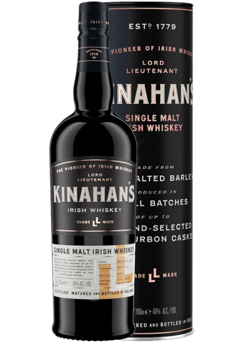 Butelka Kinahan’s Heritage Single Malt 0,7L w eleganckiej tubie – irlandzka whiskey single malt z charakterem