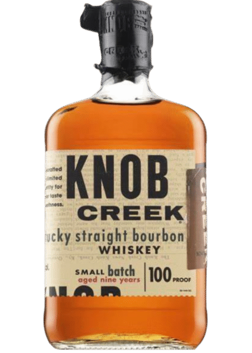 Butelka Knob Creek 9-letni 100 PROOF 50% 0,7L – amerykański bourbon z Kentucky o maślanym, słodkim i karmelowym aromacie oraz korzennym, ostrym i pikantnym smaku