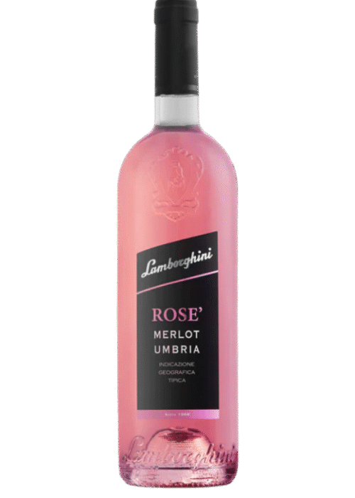 Butelka Lamborghini Rosato Umbria Merlot – różowe wino z Umbrii.