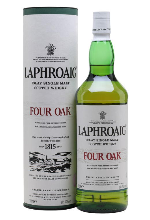 Laphroaig Four Oak 1L 40% – wyjątkowa kompozycja czterech rodzajów beczek